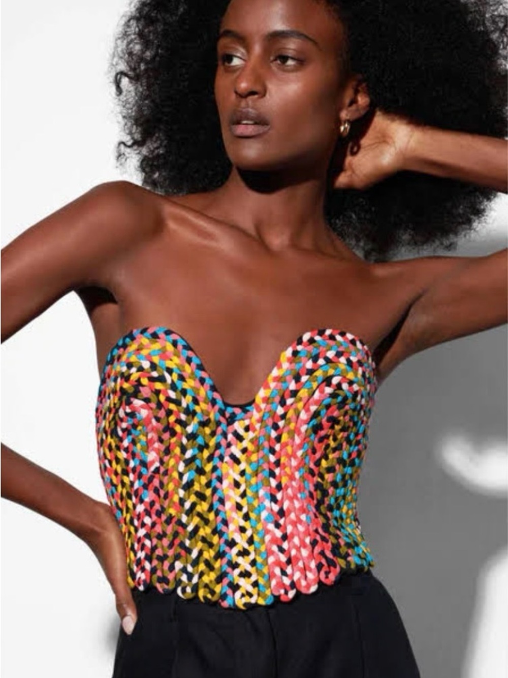 Mara Hoffman Julie Multicolor Braided Bustier Top – Size 6